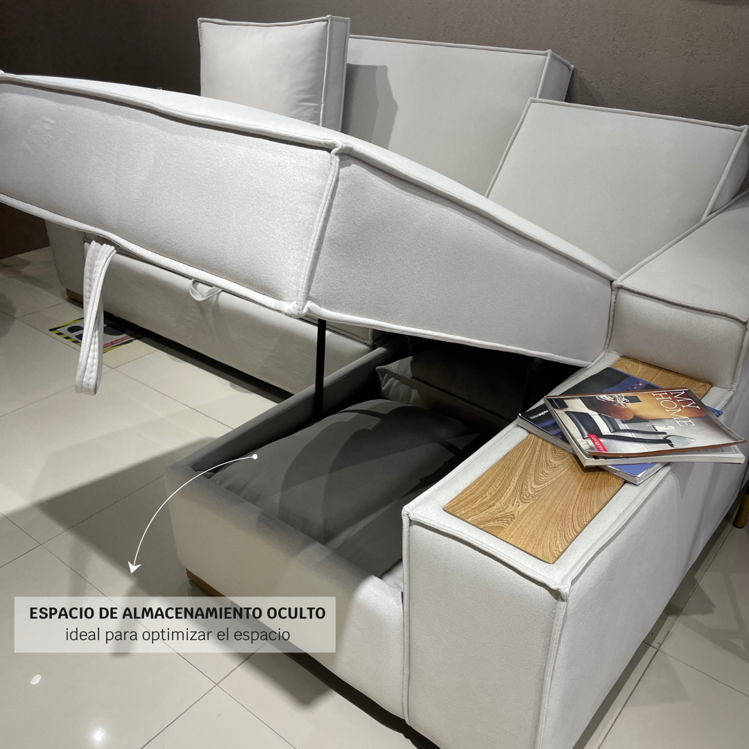 Espacio de almacenamiento oculto de la Sala cama Alemán.
