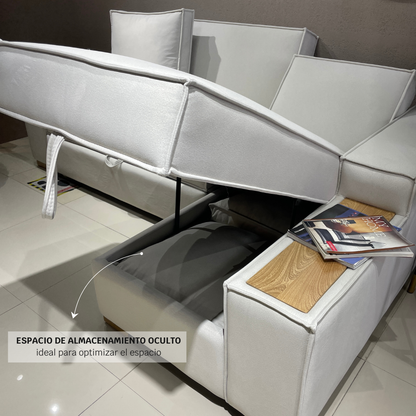 Espacio de almacenamiento oculto de la Sala cama Alemán.