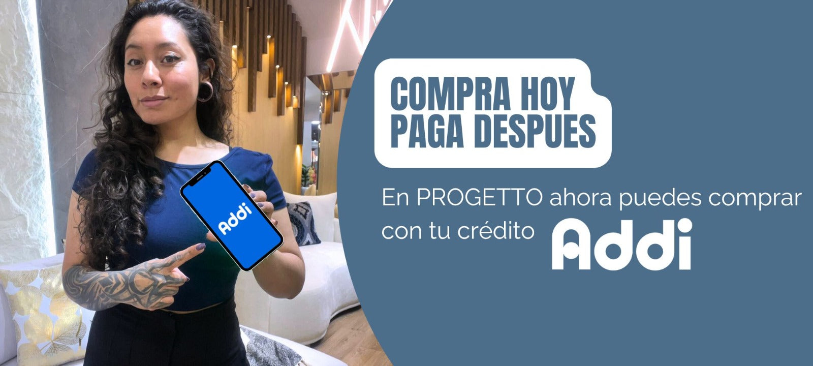 Compra muebles a crédito con addi en progetto interiores