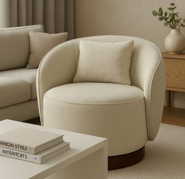 Diseño envolvente de la Poltrona Doha para espacios de descanso